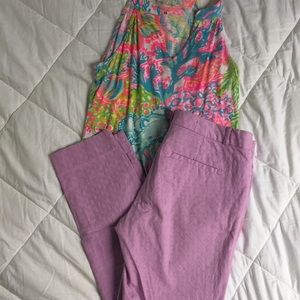 Springy purple pants